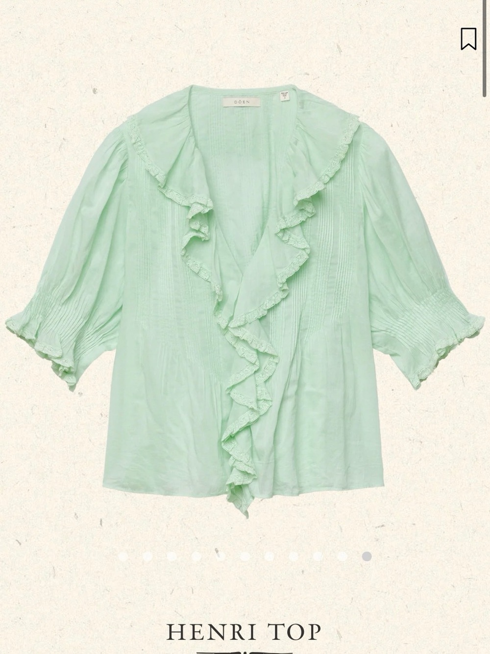 Dôen Henri top seafoam green s